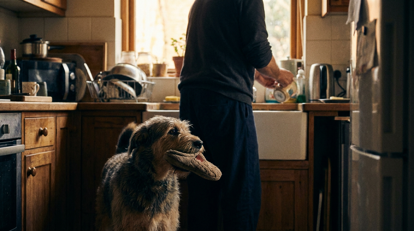Cover photograph — The Warm Side Cinematic cover photograph for the short story “The Warm Side” by Craig Lomax — Moss carried my mother’s slipper into the kitchen while I was washing the cups