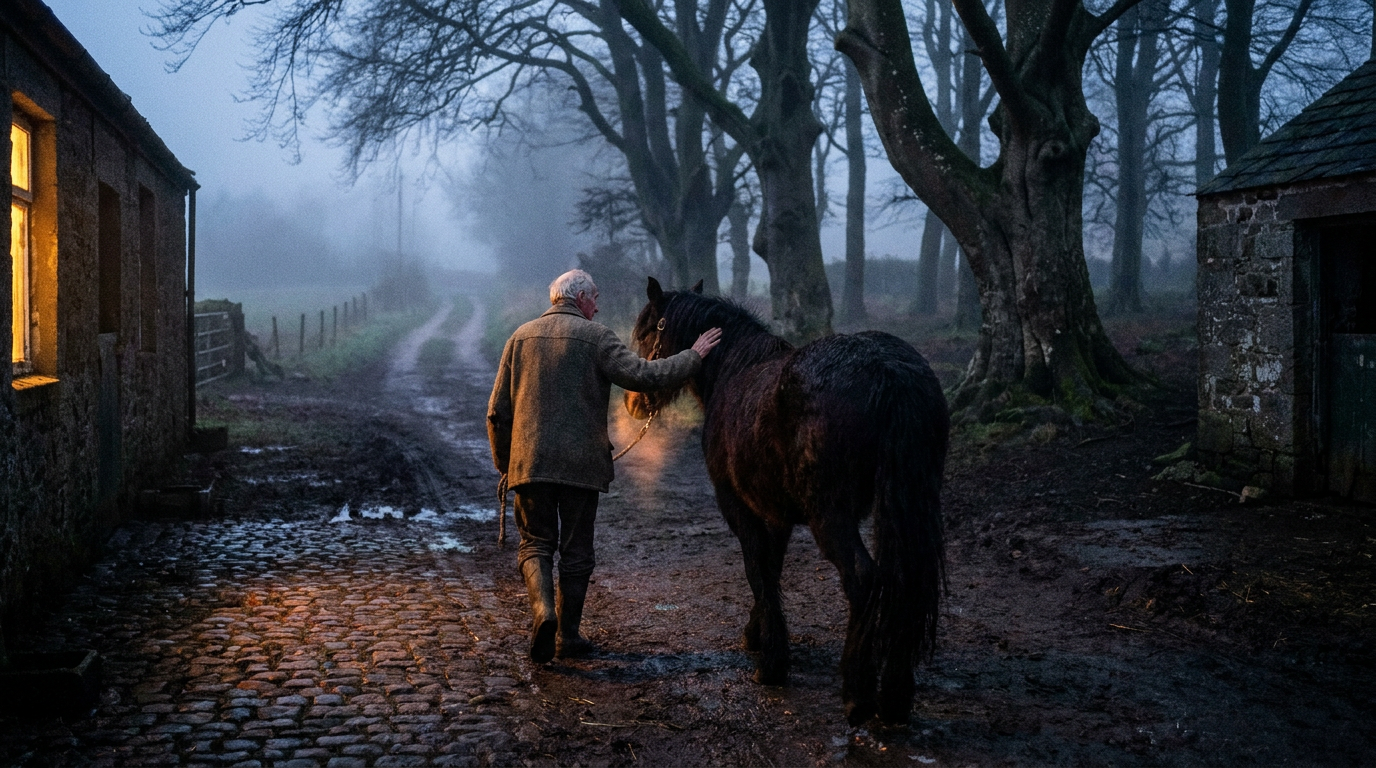 Cover photograph — The Spare Fingerpost Cinematic cover photograph for the short story “The Spare Fingerpost” by Z. Marlow — 1. Lead Moss from the yard before the mist settles among the beeches. She dislikes a road she cannot smell, but she will go if you keep one…